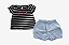 Conjunto Menina Blusa Cotton Short Chambray (jeans Molinho) - Imagem 2