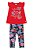 Conjunto Infantil Menina Vermelho – Fakini - Imagem 2