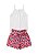 Conjunto Infantil Feminino Blusa e Short Estampado - Imagem 2