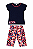 Conjunto Infantil Feminino Blusa e Bermuda Ciclista - Imagem 2