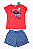 Conjunto Infantil Feminino Malwee Kids – Blusa e Short Listrado - Imagem 2