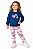 Conjunto Infantil Feminino Elian Blusão Moletom Flanelado + Calça Legging Cotton Flanelada - Imagem 1