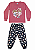 Pijama Infantil Feminino 100% Algodão – Estampa que Brilha no Escuro - Imagem 2