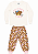 Pijama Infantil Feminino 100% Algodão – Estampa que Brilha no Escuro - Imagem 2