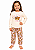 Pijama Infantil Feminino 100% Algodão – Estampa que Brilha no Escuro - Imagem 1