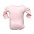 Body para Bebê Básico Manga Longa Liso 100% Algodão com Pingente Folhado a Ouro - Rosa - Baby Baby - Imagem 2