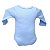 Body para Bebê Básico Manga Longa Liso 100% Algodão com Pingente Folhado a Ouro - Azul - Baby Baby - Imagem 2