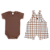 Jardineira Com Body Curto Ursinhos Para Bebê - Mini & Co - Imagem 2