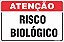 Placa de atenção risco biológico - Imagem 1