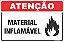 Placa de atenção material inflamável - Imagem 1