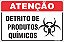 Placa de atenção detrito de  produtos químicos - Imagem 1