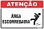 Placa de atenção área  escorregadia - Imagem 1