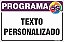 Placa de programa 5s texto personalizado - Imagem 1