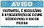 Placa de Aviso de Piscina visitantes, é necessário  à apresentação de exame  médico para o uso da  piscina - Imagem 1