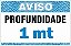 Placa de Aviso de Piscina profundidade 1 mt - Imagem 1