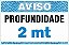 Placa de Aviso de Piscina profundidade 2 mt - Imagem 1