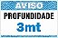 Placa de Aviso de Piscina profundidade 3 mt - Imagem 1