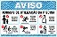 Placa de Aviso de Piscina normas de utilização da piscina proibido objetos de vidro - Imagem 1
