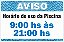 Placa de Aviso de Piscina horário de uso da piscina 9:00 hs às  21:00 hs - Imagem 1