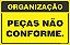 Placa de organização peças não conforme. - Imagem 1