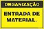 Placa de organização entrada de material. - Imagem 1