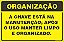 Placa de organização a chave está na manutenção; após  o uso manter limpo e organizado. - Imagem 1