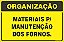Placa de organização materiais p/ manutenção dos fornos. - Imagem 1