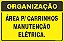 Placa de organização área p/ carrinhos manutenção elétrica. - Imagem 1