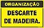 Placa de organização descarte  de madeira. - Imagem 1