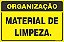 Placa de organização material de  limpeza. - Imagem 1
