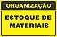 Placa de organização estoque de materiais - Imagem 1