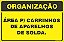 Placa de organização área p/ carrinhos de aparelhos de solda. - Imagem 1