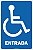 Placa de acessibilidade entrada com acessibilidade para cadeirante - Imagem 1