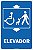 Placa de acessibilidade elevador com acessibilidade para cadeirantes - Imagem 1