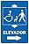 Placa de acessibilidade elevador com acessibilidade a direita - Imagem 1