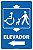 Placa de acessibilidade elevador com acessibilidade a esquerda - Imagem 1