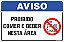 Placa de aviso proibido comer e beber nesta área - Imagem 1