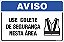 Placa de aviso use colete de segurança nesta área - Imagem 1
