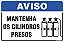 Placa de aviso mantenha os cilindros  presos - Imagem 1