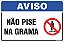 Placa de aviso não pise  na grama - Imagem 1
