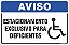 Placa de aviso estacionamento exclusivo para deficientes - Imagem 1