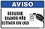 Placa de aviso desligue  quando não  estiver em uso - Imagem 1