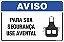 Placa de aviso para sua  segurança use avental - Imagem 1