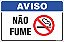 Placa de aviso não fume - Imagem 1