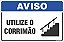 Placa de aviso utilize o corrimão - Imagem 1