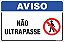 Placa de aviso não ultrapasse - Imagem 1