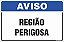 Placa de aviso região perigosa - Imagem 1