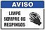 Placa de aviso limpe sempre os respingos - Imagem 1