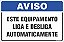 Placa de aviso este equipamento liga e desliga automaticamente - Imagem 1