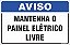 Placa de aviso mantenha o  painel elétrico livre - Imagem 1